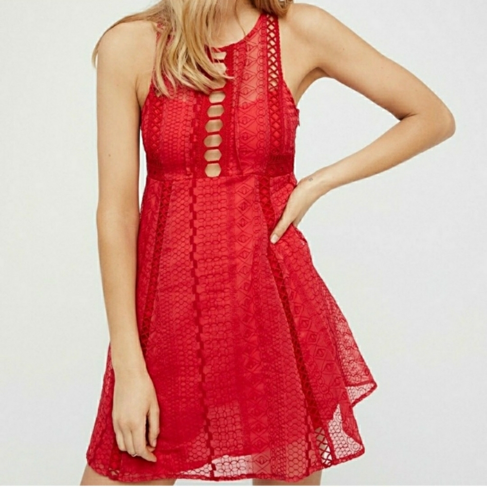 Free People Wherever You Go Crochet Dress